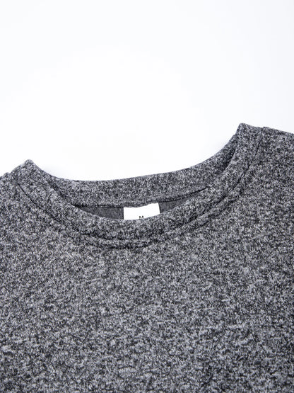 Men's  Autumn Long Sleeve Knit Pullover Solid Color Crewneck Warm Sweater Men Casual Loose Sweatshirt Street Sportswear
