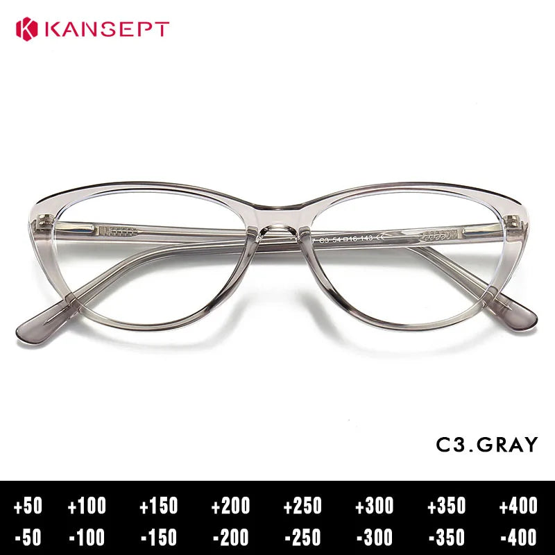 Computer Glasses Women | Anti Glare Cat Eye Reading Glasses With Clear Lenses & Plastic Frame