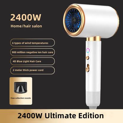 High Speed Hair Dryer – Blue Light Ion, Infrared Heating, 3 Speed Temperature | EU Plug