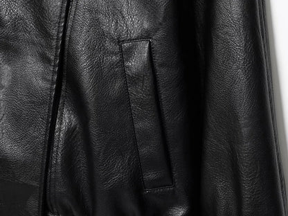 Faux Leather Jacket – Women's Bomber Jacket With Snap Button | Office Outerwear Coat