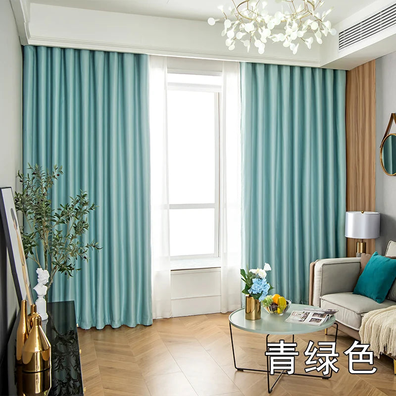Windproof Winter Curtains - Thick Cotton Thermal Drapes for French Windows | Sound Insulation & Energy Saving