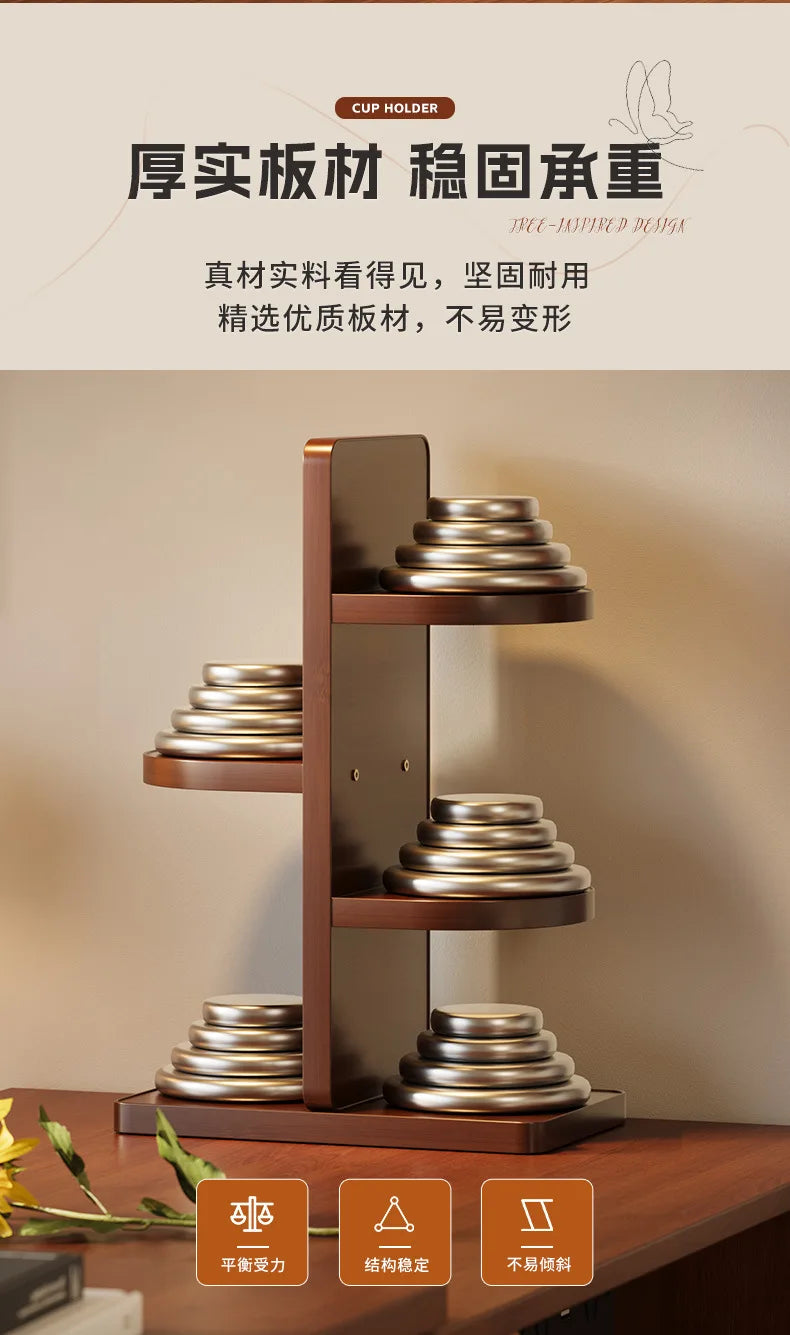 Multifunctional Desktop Multi-layer Cup Holder Office Simple Small Flower Stand Kitchen Countertop Rack Seasoning Storage Rack