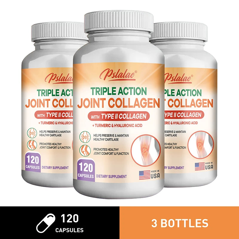 Triple Action Joint Collagen with Type II Collagen - Promotes Joint Health & Comfort,Relieves Pain,Rebuilds,Preserves Cartilage