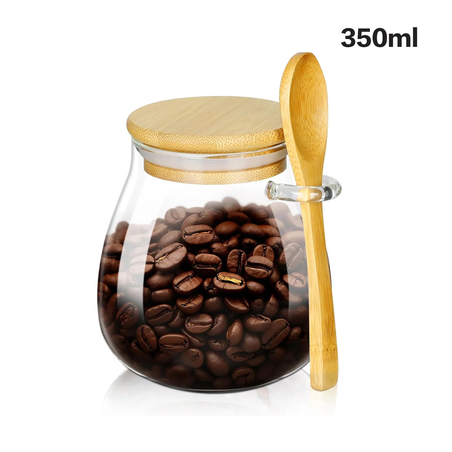 Airtight Glass Food Storage Jar - Sealed Kitchen Canister for Sugar Tea Coffee - ZOOMNSTORE