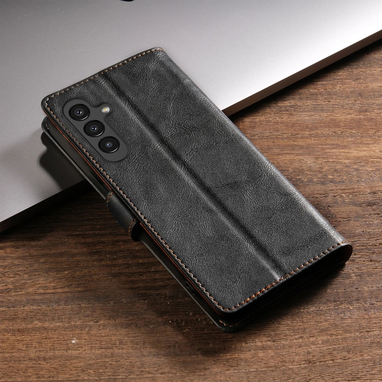 Business Leather Phone Case For Samsung Galaxy S26 S25 S24 S23 Ultra S22 S21 FE S20 S10 Plus Note20 Flip Card Wallet Cover Etui