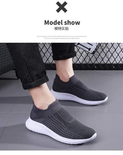 Outdoor Super Light Men Sneakers Fashion Breathable Running Sport Shoes Quality Slip-on Unisex Athletic Footwear 2022 Hot Sale