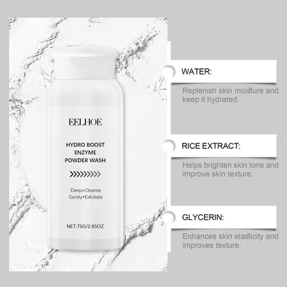 Enzyme Face Wash Powder 75g Gentle Exfoliating Cleanser for Sensitive Skin Removes Dirt Brightens Skin Travel Friendly Formula