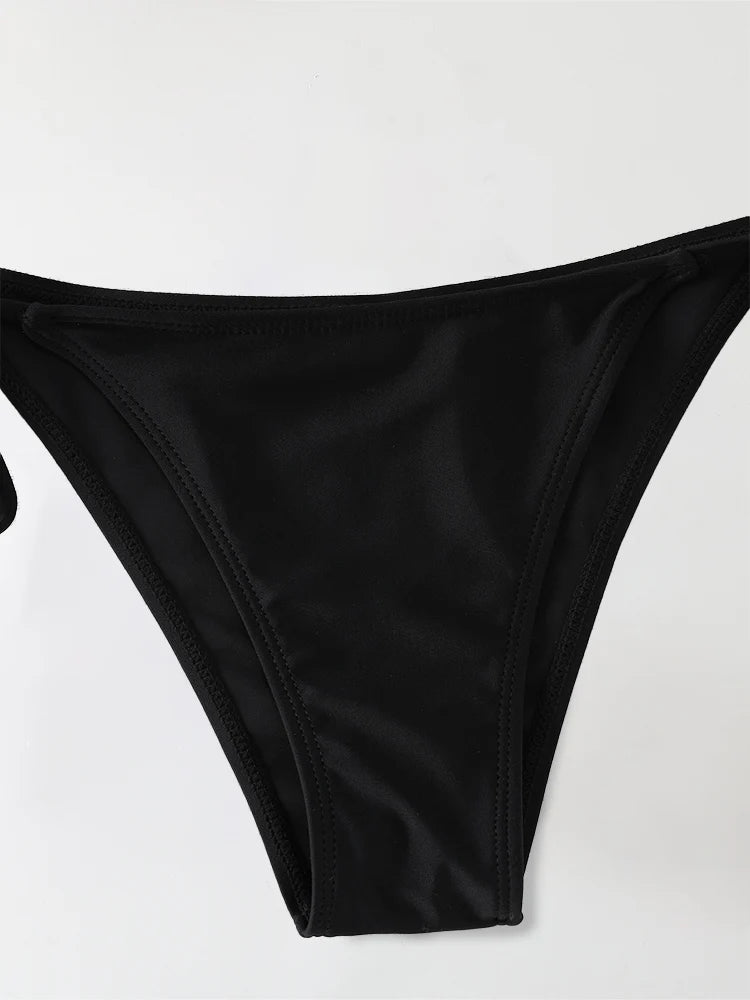 Sexy Bikini Set - Women Swimwear Triangle Brazilian String Lace Up Wire Free Beach Style