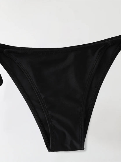 Sexy Bikini Set - Women Swimwear Triangle Brazilian String Lace Up Wire Free Beach Style