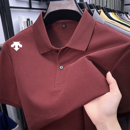 Mercerized Cotton100% Men's Summer Luxury Brand Short Sleeves Polo Shirt 25 Colors Choose From T-Shirt Business Leisure Men Top