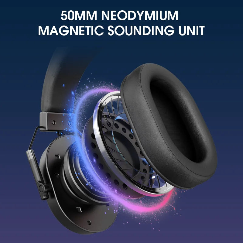 LDON Wireless Gaming Headset for PS5 PS4 Bluetooth 2.4GHz Headphone with Surround Sound Memory Foam for Switch Laptop Mobile Mac