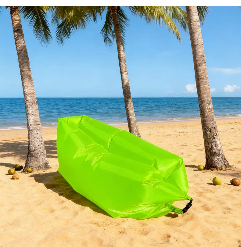 Portable Air Sofa Waterproof Fast Inflatable Lounger for Beach Camping Picnic Lightweight Durable Lazy Couch with Carry Bag