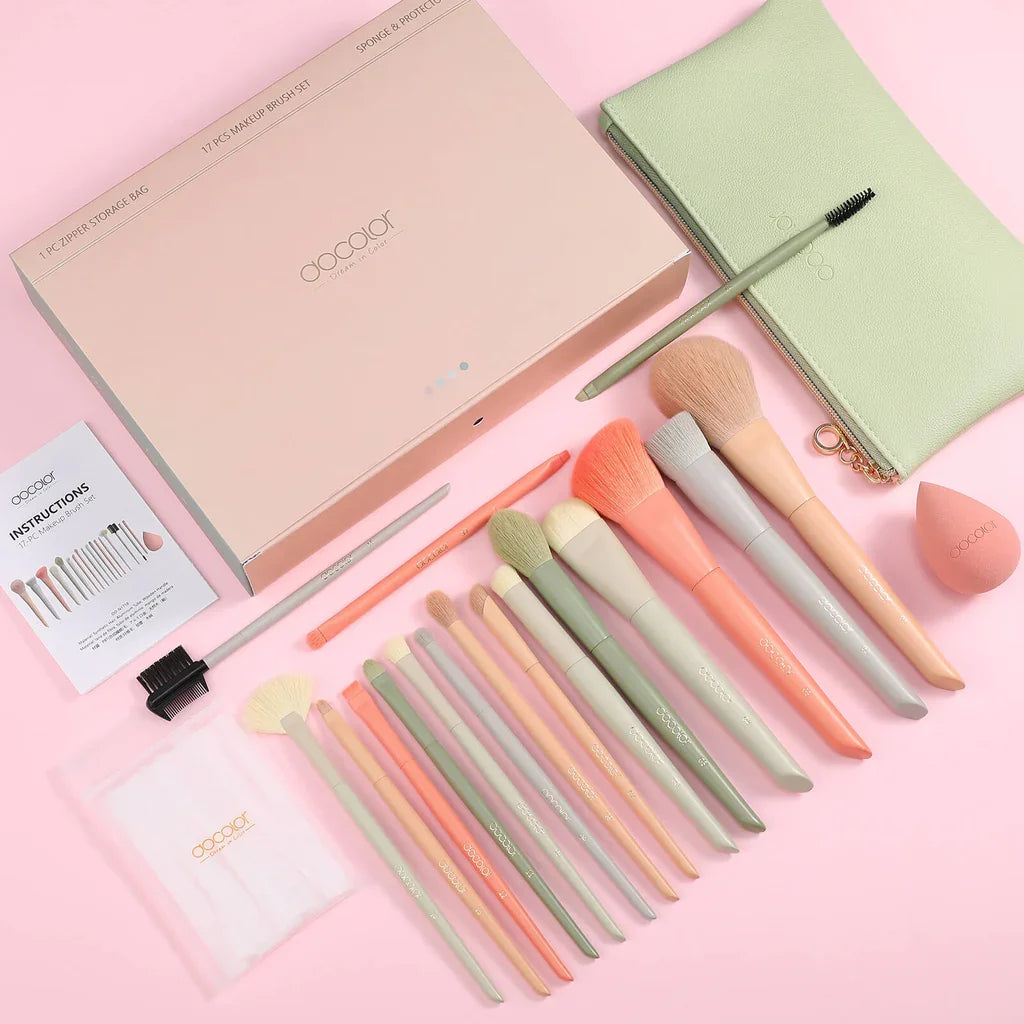 Docolor Makeup Brush Set Professional 10-30pcs Eyeshadow Blush Synthetic Foundation Brush Powder Contour Cosmetic Tool For Women