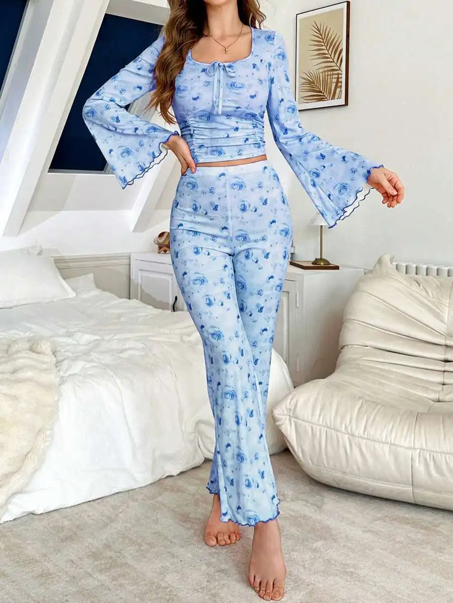 Home Wear Sleepwear Women Sexy Lingerie Pj Sets for Woman Pajamas Set Sleep Shirts Nightgowns Women's Nightgown Pajama Pants