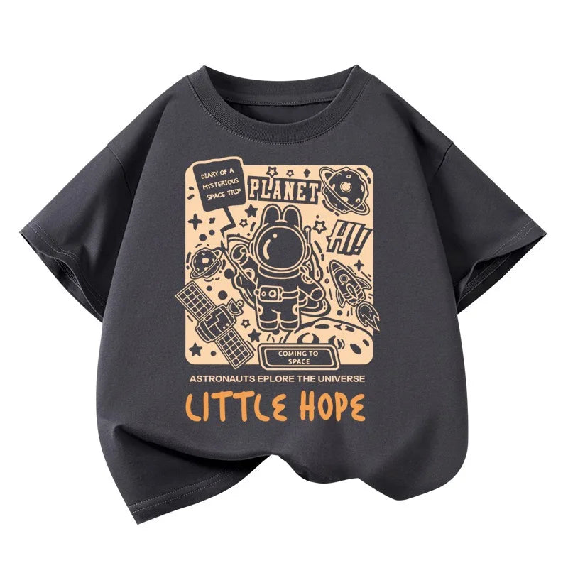 1pcs Summer Boys Car Cartoon Tees Fashion Tops Childrens Short Sleeve Clothes Printed Pattern T-shirts Child Loose Casual Tshirt