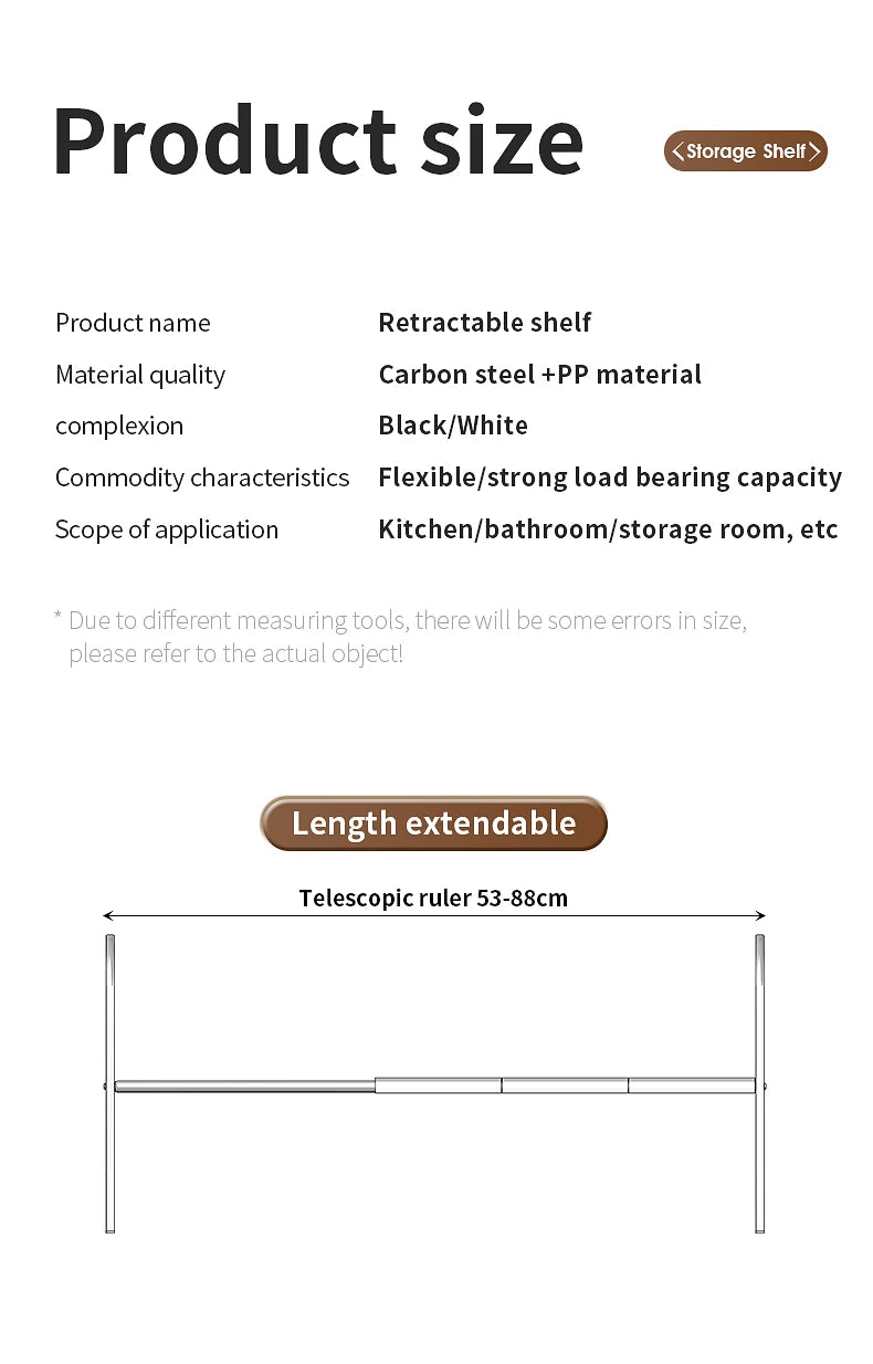 Expandable Under Sink Organizer - Multi-Use Cabinet Storage Rack with Removable Baskets - ZOOMNSTORE
