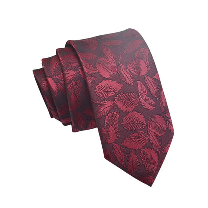 Mens Jacquard Tie - Floral Dot Necktie for Weddings  Daily Wear