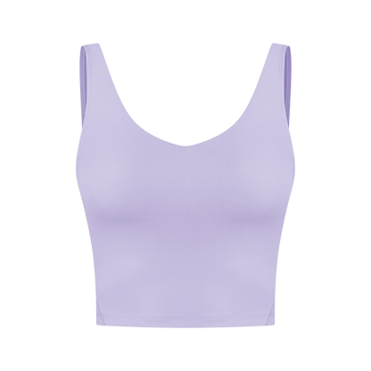 Sports Bra For Women - Breathable Yoga Crop Top With Fixed Chest Pad & U-Shaped Back