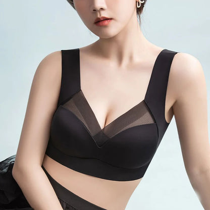 1pcs Women Bras Plus Size Seamless Bra Bralette Backless Ladys Mesh Brassiere Vests Female's Sport Anti-sagging Underwears L-6XL