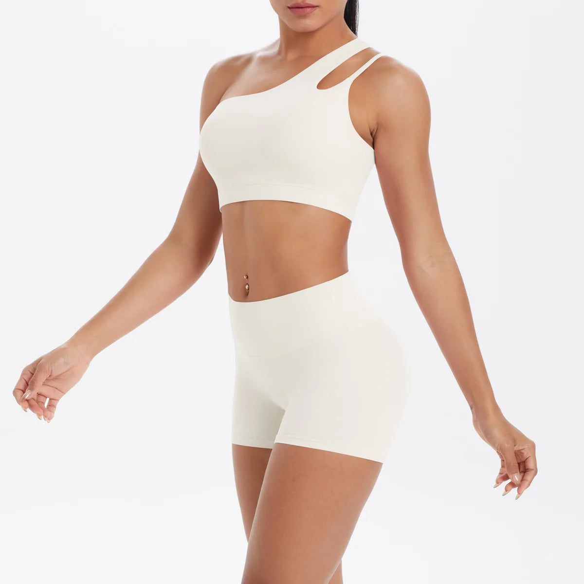JUREN Yoga Clothes Set 2 Piece Gym Sports Shorts Set Women Tracksuit High Waist Shorts Fitness Suit Running Bra Workout Outfits