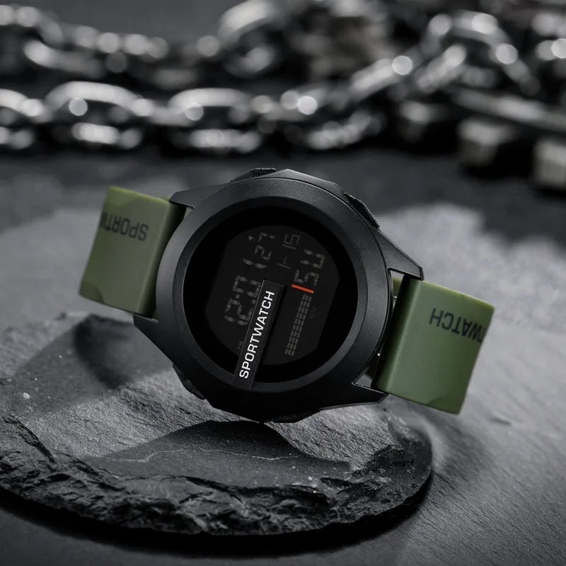 Military Digital Watch - Men's Sport Watch Waterproof LED Luminous Stopwatch
