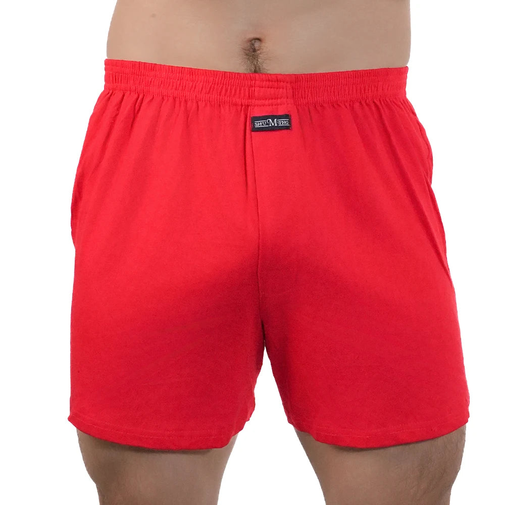 1PC Big Underpants Solid Pajama Bottoms At Home Plus Size Boxers Brief For Men High Waist Allo Pants Cotton Slacks Sleep Bottoms