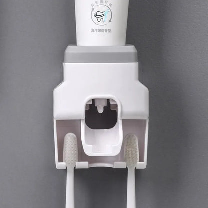 Automatic Toothpaste Dispenser  Toothbrush Holder - Wall Mount Squeezer for Bathroom - ZOOMNSTORE