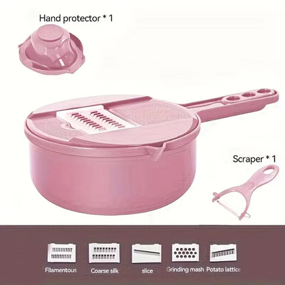 Multi-Functional Vegetable Cutter - 9 in 1 Manual Slicer and Grater Tool - ZOOMNSTORE