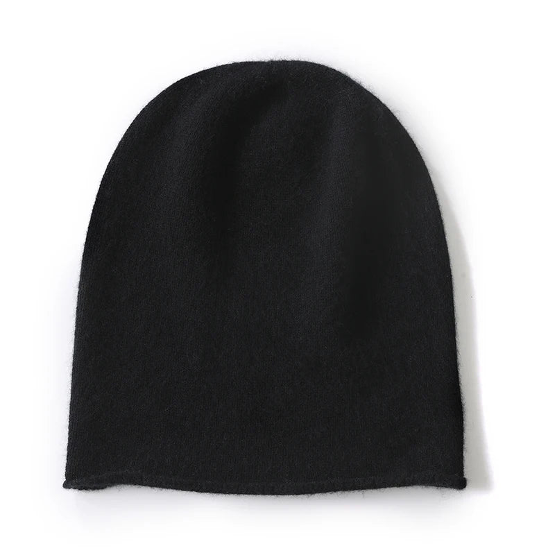 Cashmere Beanie Hat - 100% Soft Knit Winter Hat For Men & Women, Solid Color
