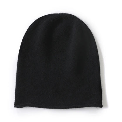 Cashmere Beanie Hat - 100% Soft Knit Winter Hat For Men & Women, Solid Color