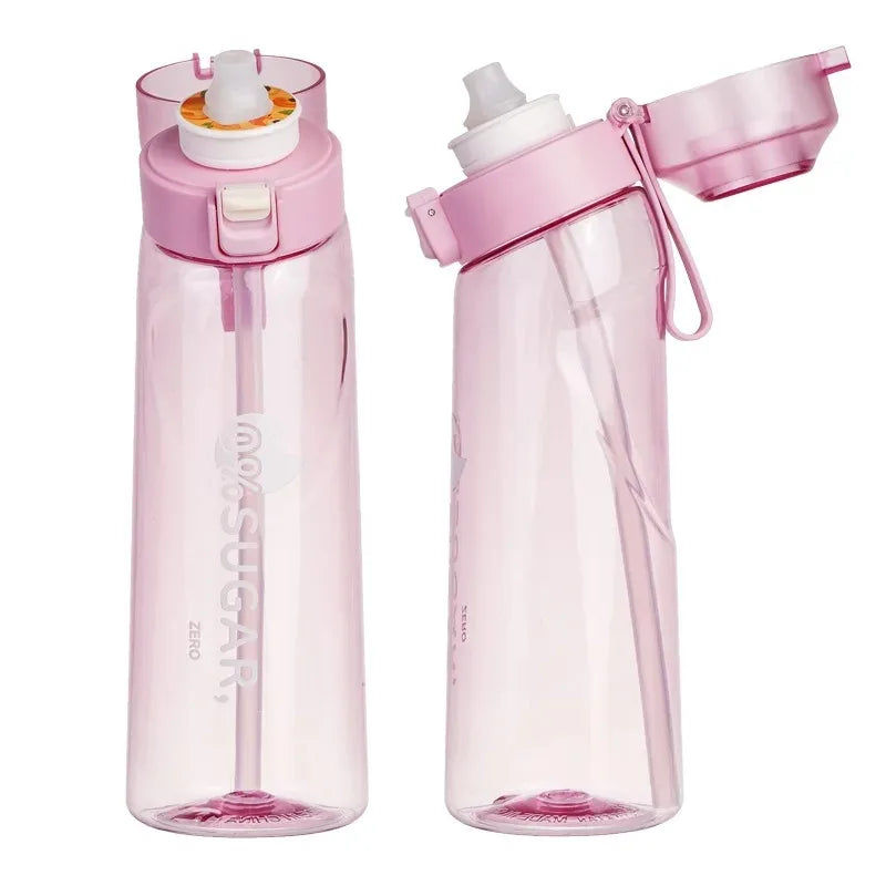 Air Flavored Water Bottle Scent Up Water Cup Sports Water Bottle For Outdoor Fitness Fashion Water Cup With Straw Flavor Pods