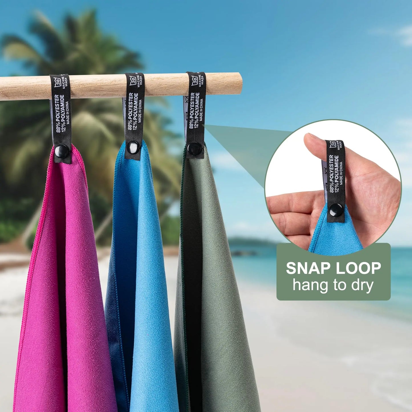 Sandproof Microfiber Fast-Drying Towel  Lightweight Portable  Swim Yoga Gym Beach Travel Sports Essentials