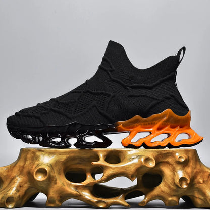 Men Casual Sneakers - Luxury Breathable Trainers Slip-On Running Shoes