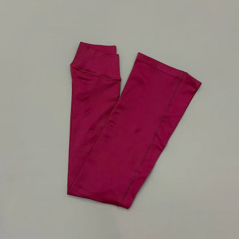 HISTELLO Vision Flare Leggings Seamless Yoga Stretchy Wide Leg Trousers Gym Running Workout Sports Clothing Quick Dry Breathable