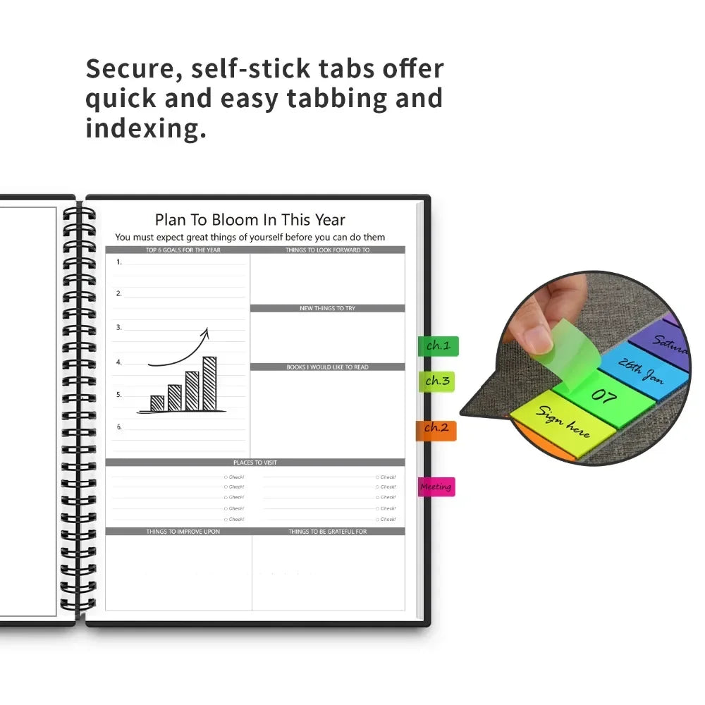 Reusable Erasable Notebook - A4 Spiral Smart Notebook With Microwave Heating