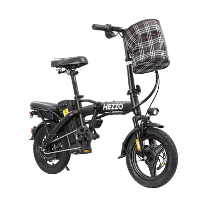 T5 Lightweight Folding Electric Bike for Adults 48V 750W Peak Power 20MPH 18-22 Miles Range 14Inch Disc Brake Commuter E-bike