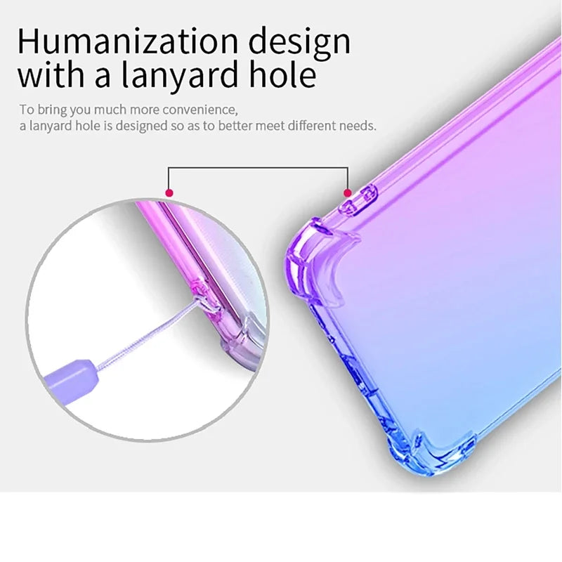 Gradient Airbag Shockproof TPU Case for Samsung Galaxy S26 Ultra S25 Edge S24 S23 FE S23 S22 Plus S21 Protective Cover Funda