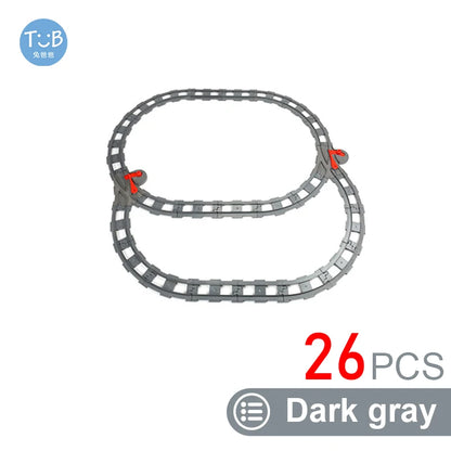 Kids Train Track Blocks – DIY Railway Toy Set With Large Plastic Bricks & STEM Gift