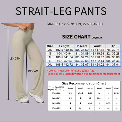 VEQKING Soft Active Women Yoga Pants Strait-leg Yoga Pilates Trousers Naked Feel Gym Fitness Peach Hip Outfits Loose Fit Bottoms