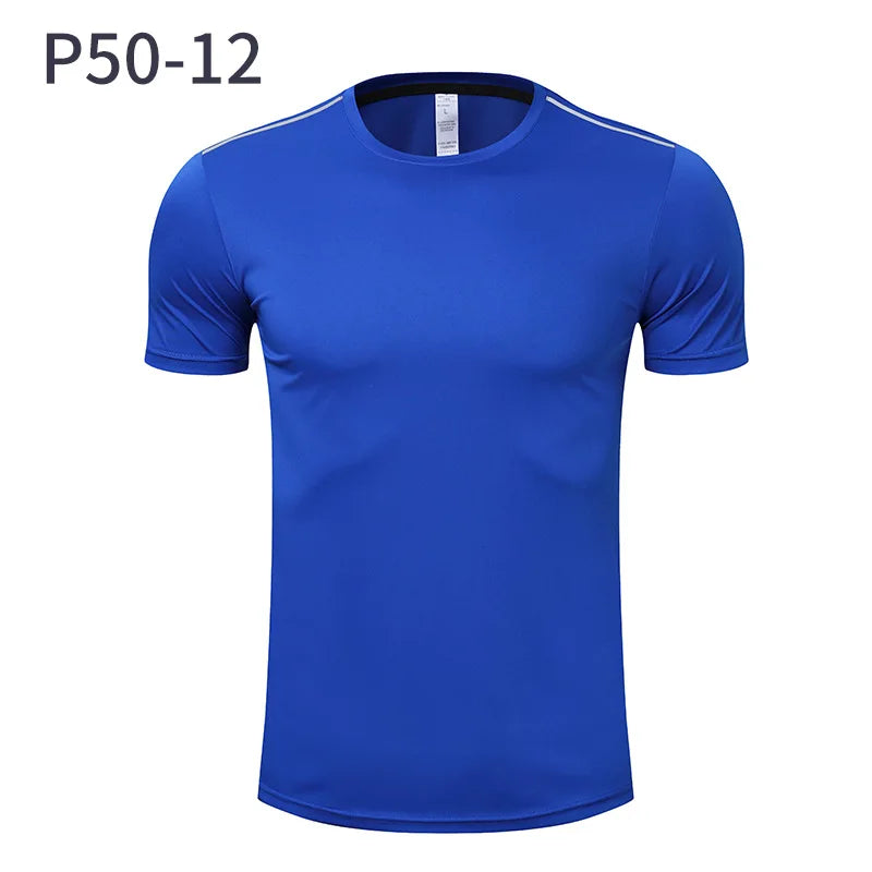 Men Women Quick Dry Short Sleeve Sport T Shirt Gym Jerseys Fitness Shirt Trainer Running T-Shirt Teenager Breathable Sportswears