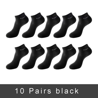 5/10/15 Pairs Men's Bamboo Fiber Socks Short High Quality New Casual Breatheable Anti-Bacterial Man Ankle Socks Men Size 38-45