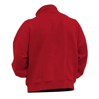 Autumn and winter new men's fleece sweatshirt stand-up collar half zipper long sleeve cross-border European trend men's top