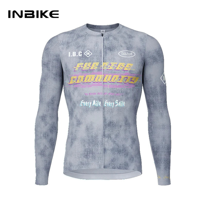 Men's Cycling Jersey Set - Quick Dry Long Sleeve Jersey & Mountain Bike Bib Shorts