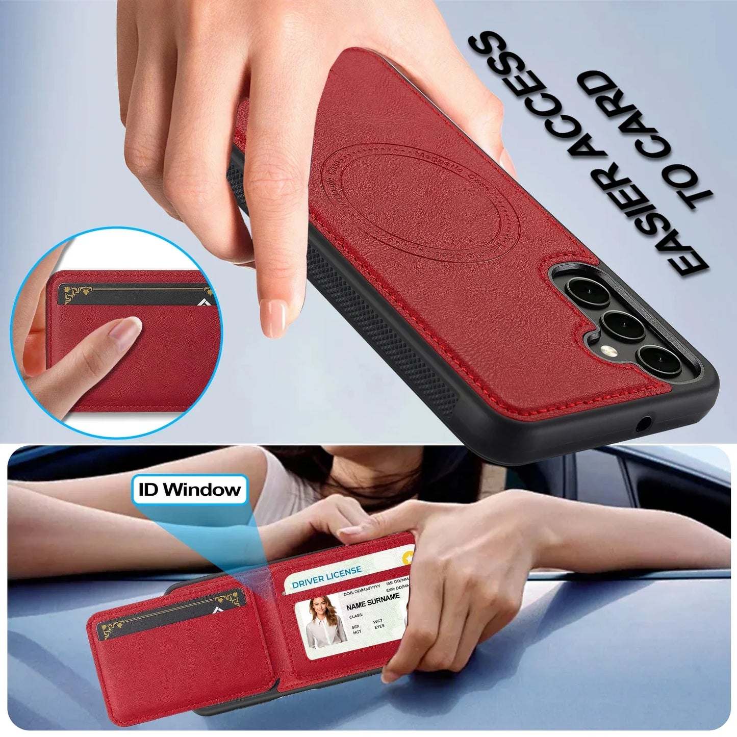 Detachable Leather Case For Samsung Galaxy S26 S25 Ultra S24 Plus S22 S21 FE A55 A35 A16 A36 A56 A15 A14 Card Wallet Phone Bag