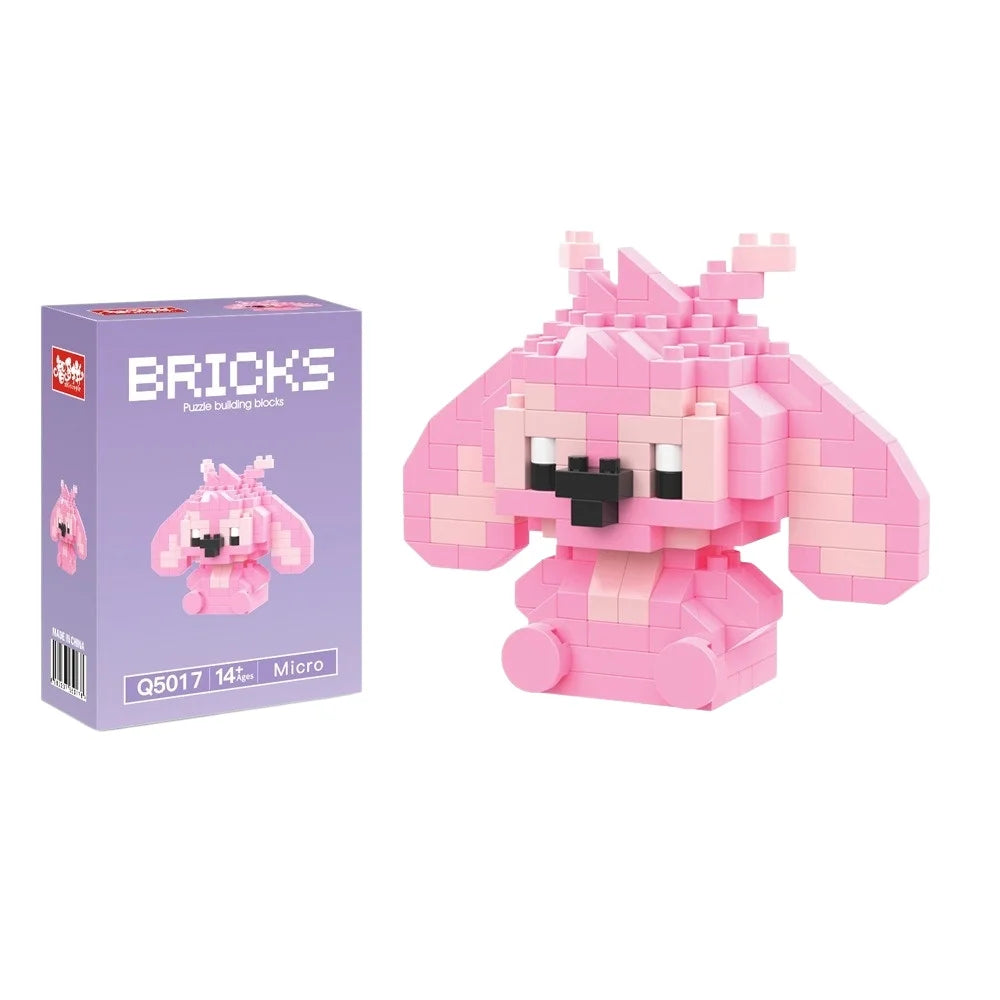 Disney 214 style Winnie LinaBell StellaLou Building Blocks Princess Cartoon Figrues Bricks Children's Assembly Toys Model Gift