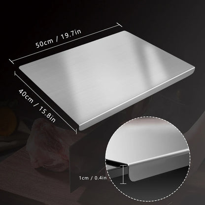 304 Stainless Steel Cutting Board – Hygienic Butcher Block Prep Board