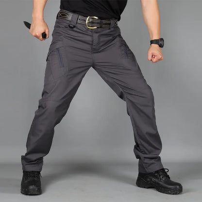 New Work Tactical Pants Men Casual Cargo Trousers Summer Multi-pocket Waterproof Pant Workwear Hiking Training Trousers Male
