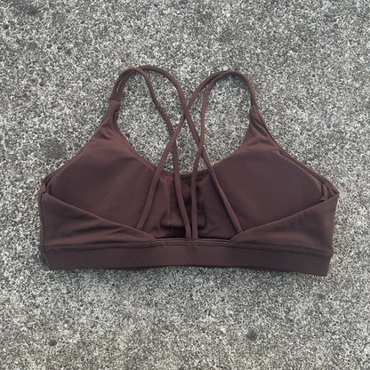 Women Fitness Bra - High Support Cross Back Sports Top With Chest Pad