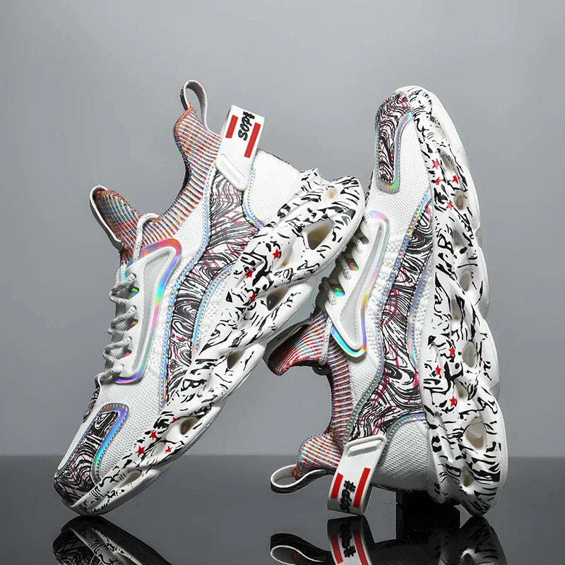 Men Casual Sneakers - Luxury Breathable Trainers Slip-On Running Shoes
