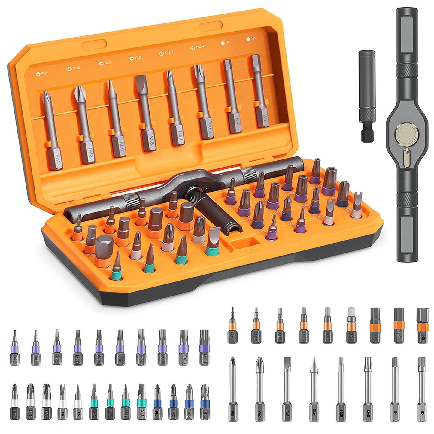 Magnetic Screwdriver Set - 42-in-1 DIY Ratchet Multi-Bit Tool for Computers - ZOOMNSTORE